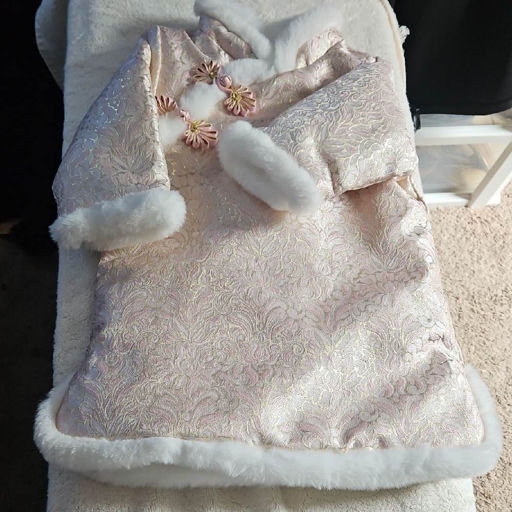 Carter's Shimmery Pink and White Kids‎ Nightgown